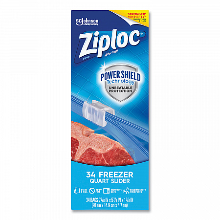 Slider Freezer Bags, 32 oz, 5.88