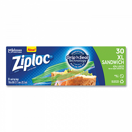 Sandwich Seal Top Bags, XL Sandwich, 8