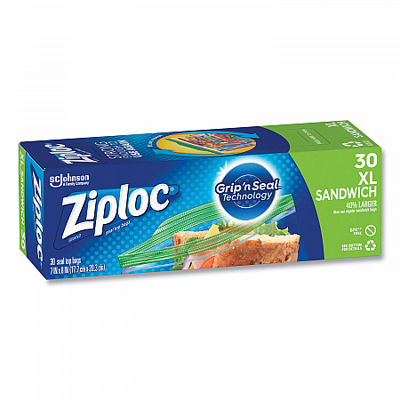 Sandwich Seal Top Bags, XL Sandwich, 8