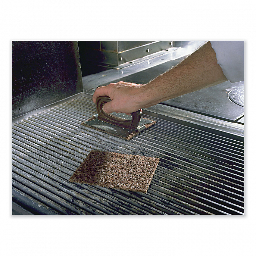 Heavy Duty Griddle Pad, 4.5" x 5.5", 5 mm Thick, Brown, 40/Carton (08299)