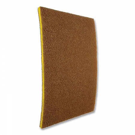 Clean and Shine Pad, 20 x 14, Brown/Yellow, 5/Carton (09555)