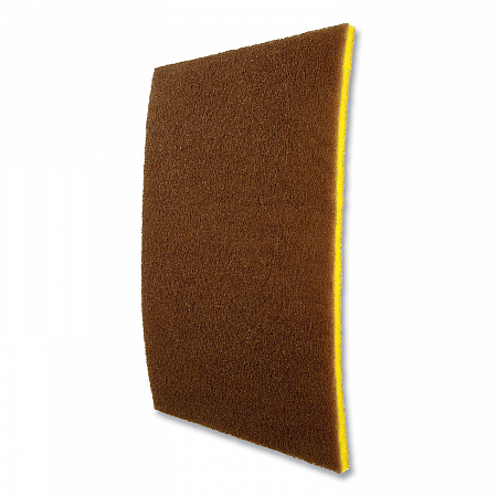 Clean and Shine Pad, 20 x 14, Brown/Yellow, 5/Carton (09555)