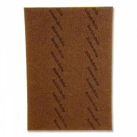 Clean and Shine Pad, 20 x 14, Brown/Yellow, 5/Carton (09555)