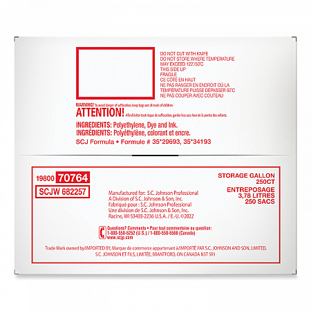 Double Zipper Storage Bags, Triple System Seal, Gallon, 10.56
