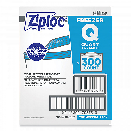 Zipper Freezer Bags, 32 oz, 7