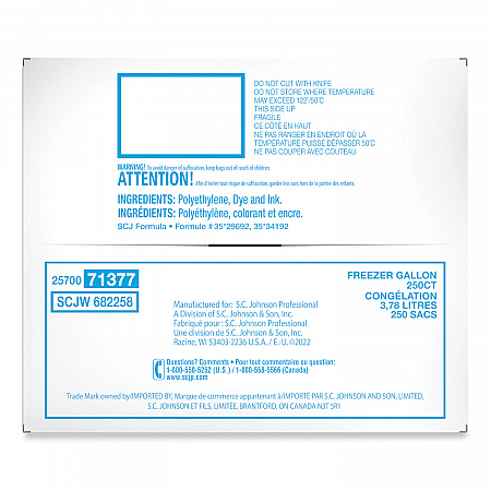 Zipper Freezer Bags, 1 gal, 10.56
