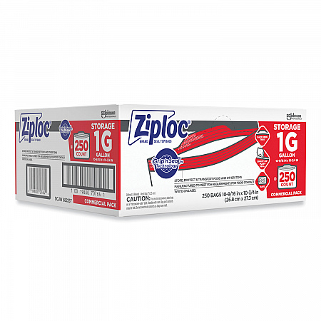 Double Zipper Storage Bags, Triple System Seal, Gallon, 10.56