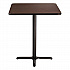Cafe Table, 36w x 36d x 42h, Square Top/X-Base, Mahogany Top, Black Base (CT33636XB1MY)