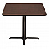 Cafe Table, 36w x 36d x 30h, Square Top/X-Base, Mahogany Top, Black Base (CT33636XD1MY)