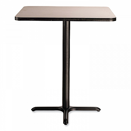 Cafe Table, 36w x 36d x 30h, Square Top/X-Base, Gray Nebula Top, Black Base (CT33636XD1GY)