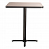 Cafe Table, 36w x 36d x 30h, Square Top/X-Base, Gray Nebula Top, Black Base (CT33636XD1GY)
