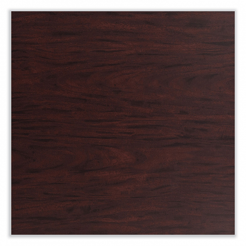 Cafe Table, 36w x 36d x 30h, Square Top/Round Base, Mahogany Top, Black Base (CT33636RD1MY)
