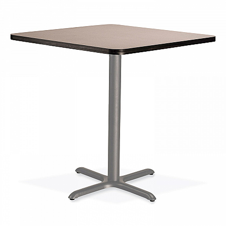 Cafe Table, 36w x 36d x 36h, Square Top/X-Base, Gray Nebula Top, Gray Base (CG33636XC1GY)