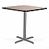 Cafe Table, 36w x 36d x 36h, Square Top/X-Base, Gray Nebula Top, Gray Base (CG33636XC1GY)