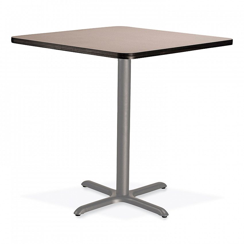Cafe Table, 36w x 36d x 36h, Square Top/X-Base, Gray Nebula Top, Gray Base (CG33636XC1GY)