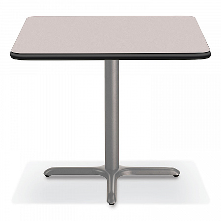 Cafe Table, 36w x 36d x 30h, Square Top/X-Base, Gray Nebula Top, Gray Base (CG33636XD1GY)