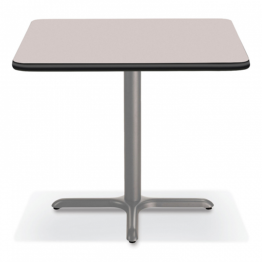 Cafe Table, 36w x 36d x 30h, Square Top/X-Base, Gray Nebula Top, Gray Base (CG33636XD1GY)