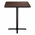 Cafe Table, 36w x 36d x 30h, Square Top/X-Base, Mahogany Top, Black Base (CT33636XD1MY)