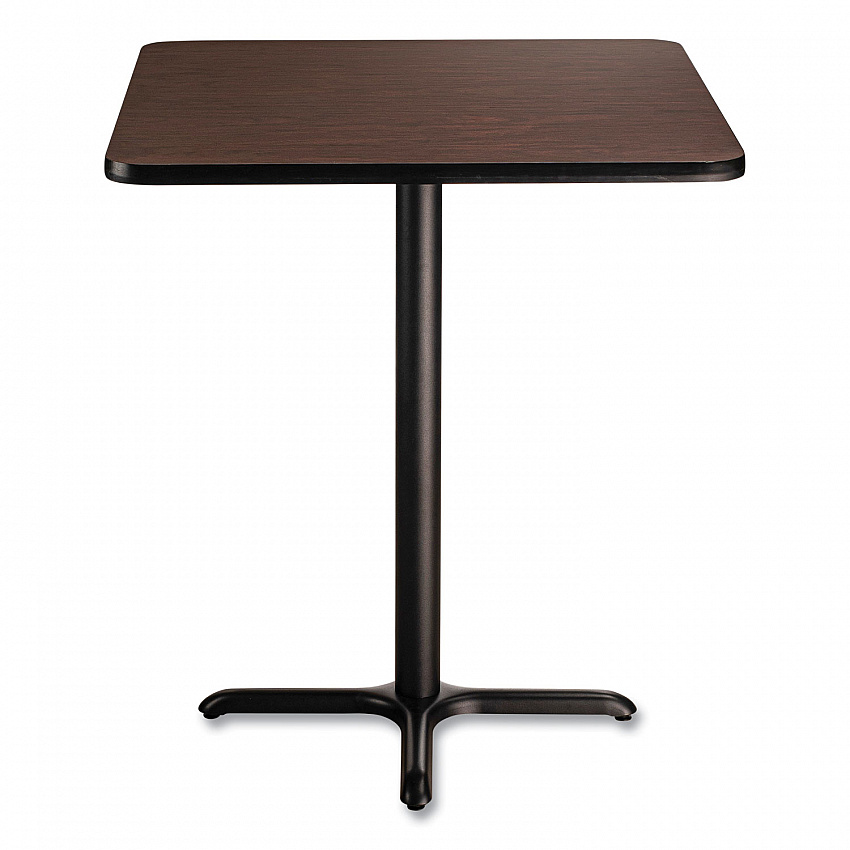 Cafe Table, 36w x 36d x 30h, Square Top/X-Base, Mahogany Top, Black Base (CT33636XD1MY)