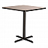 Cafe Table, 36w x 36d x 36h, Square Top/X-Base, Gray Nebula Top, Black Base (CT33636XC1GY)