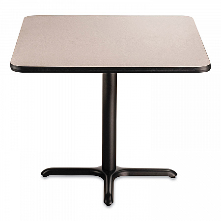Cafe Table, 36w x 36d x 30h, Square Top/X-Base, Gray Nebula Top, Black Base (CT33636XD1GY)