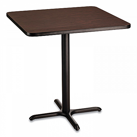 Cafe Table, 36w x 36d x 36h, Square Top/X-Base, Mahogany Top, Black Base (CT33636XC1MY)