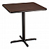 Cafe Table, 36w x 36d x 36h, Square Top/X-Base, Mahogany Top, Black Base (CT33636XC1MY)