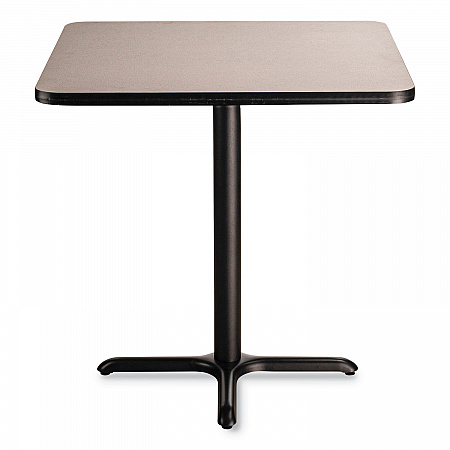 Cafe Table, 36w x 36d x 36h, Square Top/X-Base, Gray Nebula Top, Black Base (CT33636XC1GY)