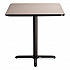 Cafe Table, 36w x 36d x 36h, Square Top/X-Base, Gray Nebula Top, Black Base (CT33636XC1GY)