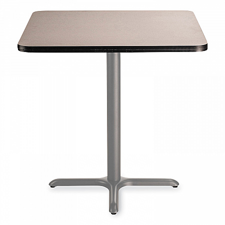 Cafe Table, 36w x 36d x 36h, Square Top/X-Base, Gray Nebula Top, Gray Base (CG33636XC1GY)