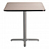 Cafe Table, 36w x 36d x 36h, Square Top/X-Base, Gray Nebula Top, Gray Base (CG33636XC1GY)