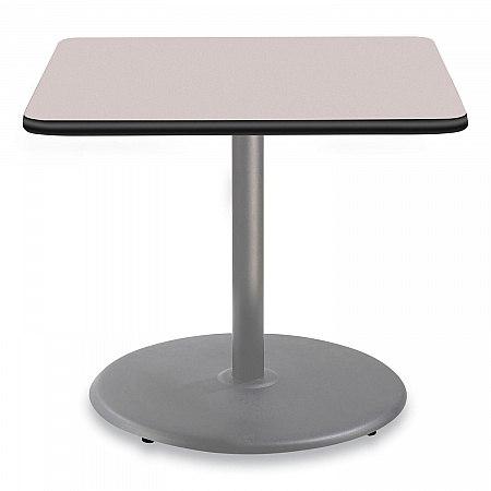 Cafe Table, 36w x 36d x 30h, Square Top/Round Base, Gray Nebula Top, Gray Base (CG33636RD1GY)