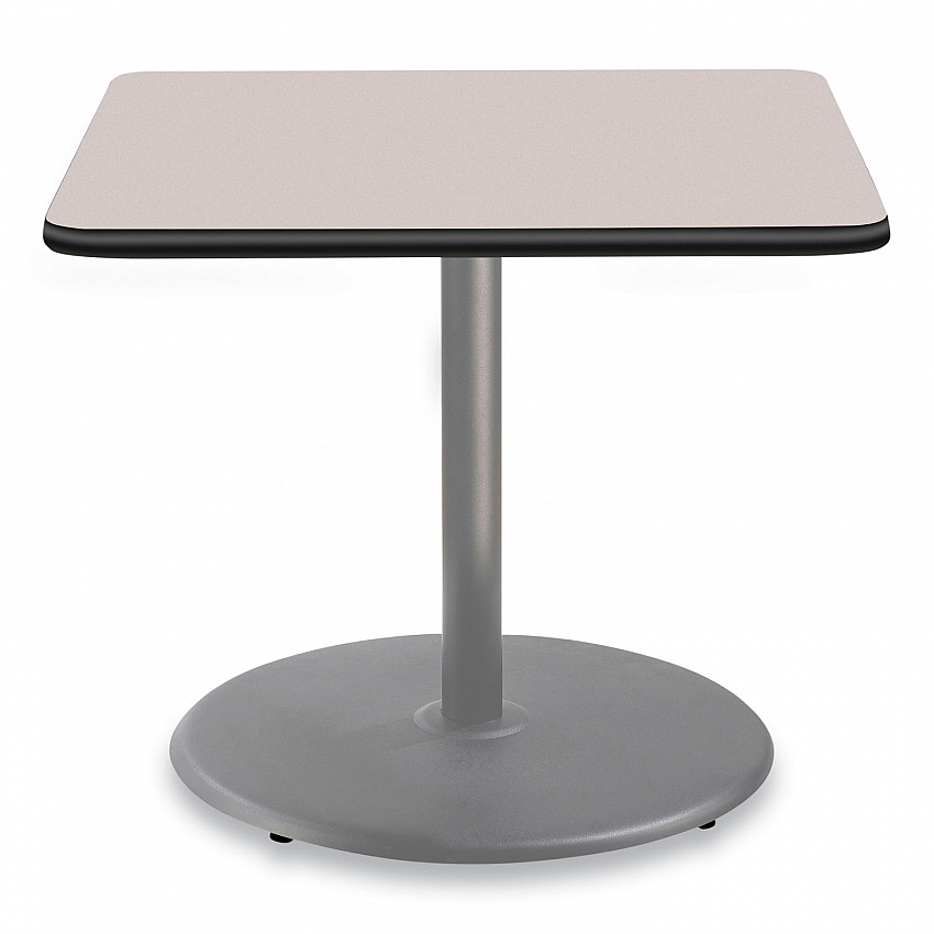 Cafe Table, 36w x 36d x 30h, Square Top/Round Base, Gray Nebula Top, Gray Base (CG33636RD1GY)
