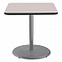 Cafe Table, 36w x 36d x 36h, Square Top/Round Base, Gray Nebula Top, Gray Base (CG33636RC1GY)