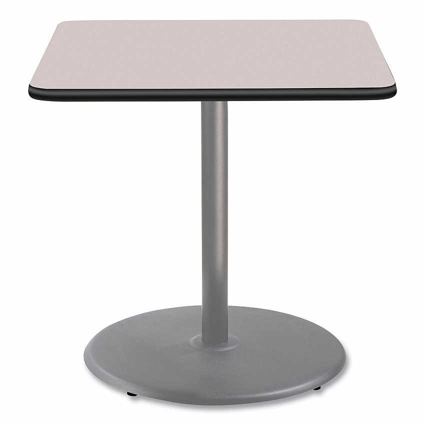 Cafe Table, 36w x 36d x 36h, Square Top/Round Base, Gray Nebula Top, Gray Base (CG33636RC1GY)