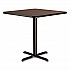 Cafe Table, 36w x 36d x 36h, Square Top/X-Base, Mahogany Top, Black Base (CT33636XC1MY)