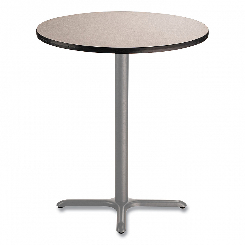Cafe Table, 36" Diameter x 42h, Round Top/X-Base, Gray Nebula Top, Gray Base (CG13636XB1GY)