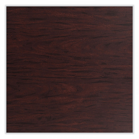 Cafe Table, 36w x 36d x 42h, Square Top/Round Base, Mahogany Top, Black Base (CT33636RB1MY)