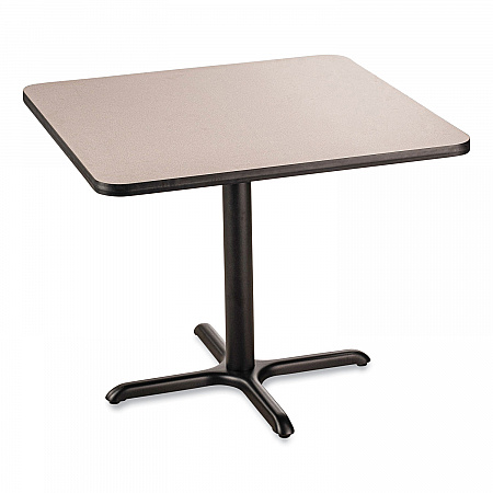 Cafe Table, 36w x 36d x 30h, Square Top/X-Base, Gray Nebula Top, Black Base (CT33636XD1GY)