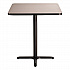 Cafe Table, 36w x 36d x 42h, Square Top/X-Base, Gray Nebula Top, Black Base (CT33636XB1GY)