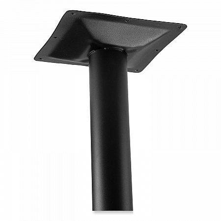 Cafe Table, 36w x 36d x 36h, Square Top/Round Base, Gray Nebula Top, Black Base (CT33636RC1GY)