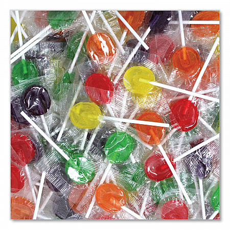 Lick Stix Suckers, Randomly Assorted Flavors, 1.85 lb/Bag (00653)