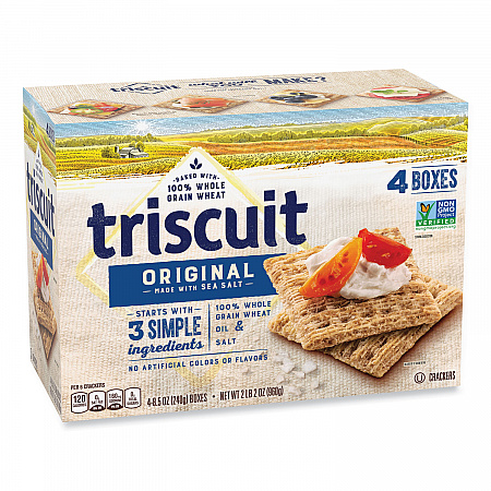 Crackers Original with Sea Salt, 8.5 oz Box, 4 Boxes/Pack (22002004)