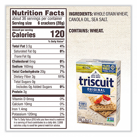 Crackers Original with Sea Salt, 8.5 oz Box, 4 Boxes/Pack (22002004)