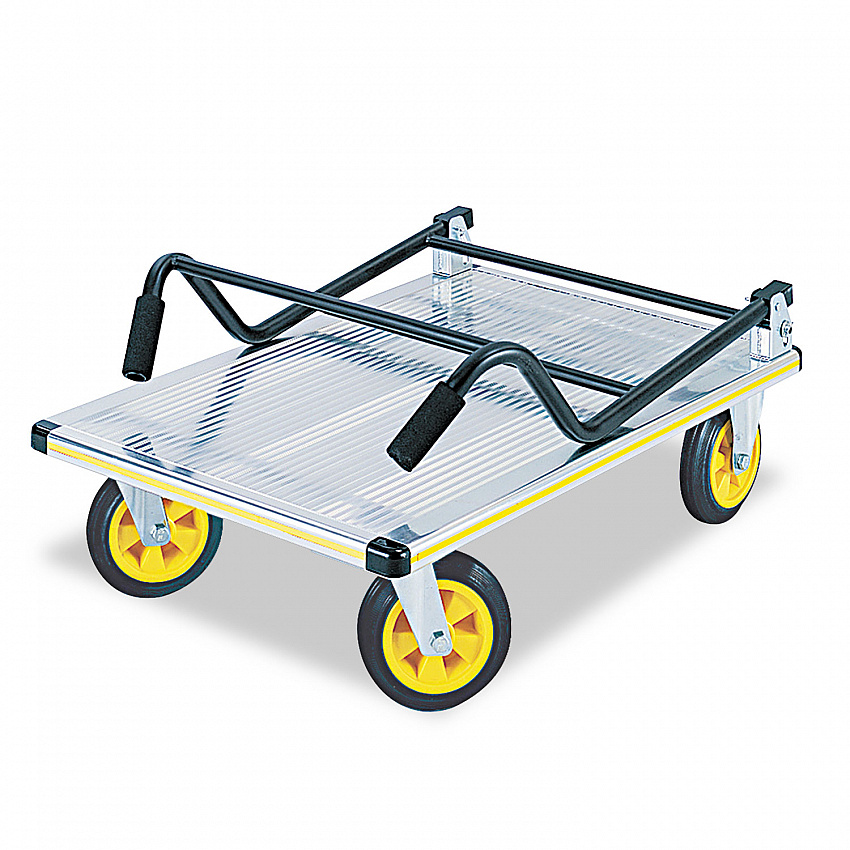 Stow-Away Platform Truck, 1,000 lb Capacity, 24 x 39 x 40, Aluminum/Black (4053NC)