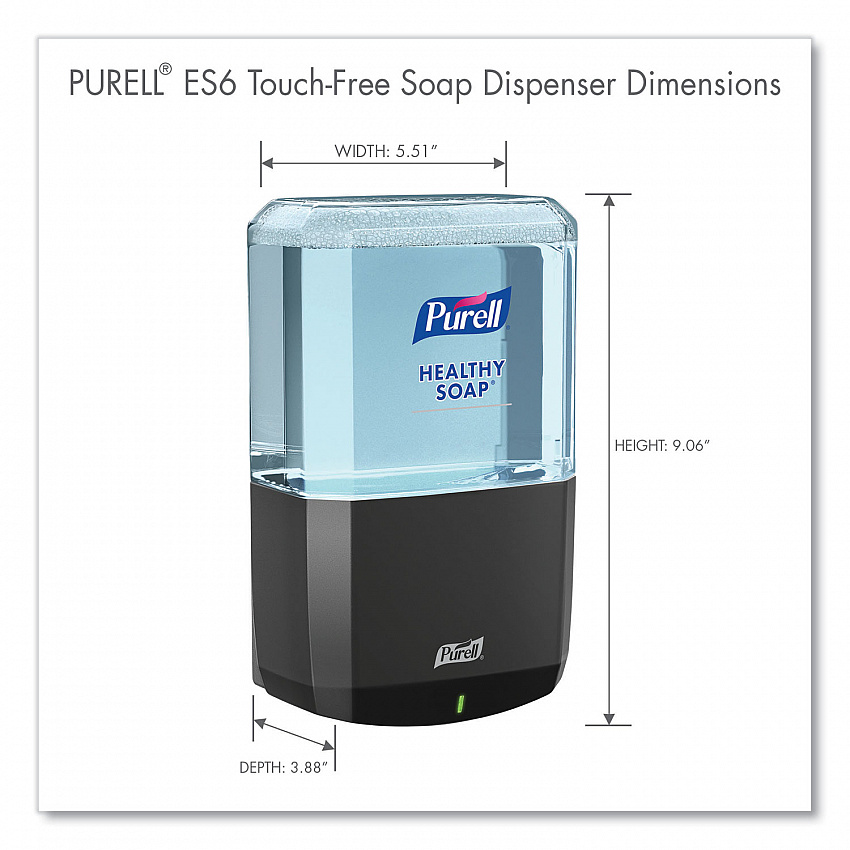 ES6 Soap Touch-Free Dispenser, 1,200 mL, 5.25 x 8.8 x 12.13, Graphite (643401)