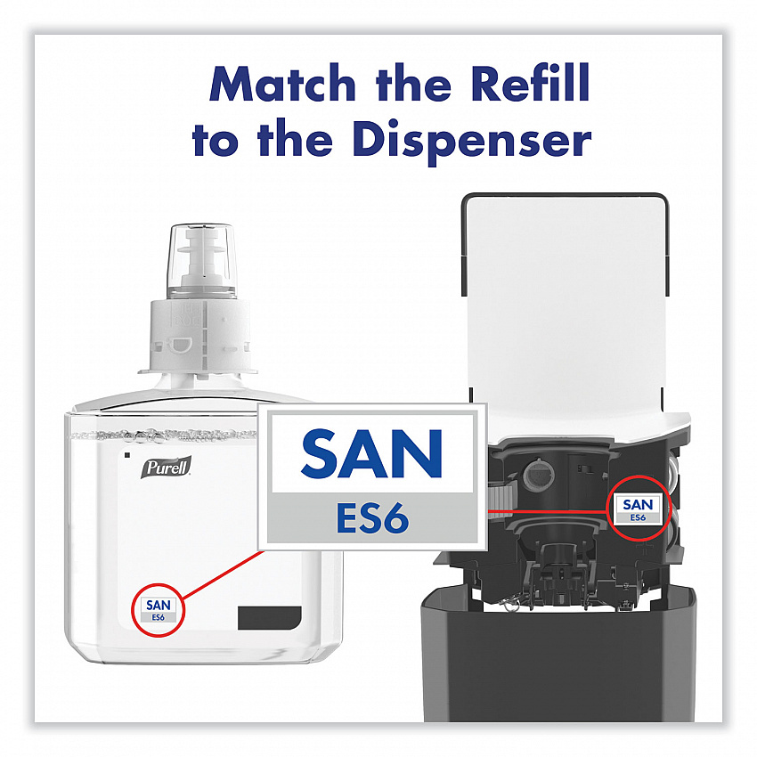 ES6 Touch Free Hand Sanitizer Dispenser, 1,200 mL, 5.25 x 8.56 x 12.13, Graphite (642401)