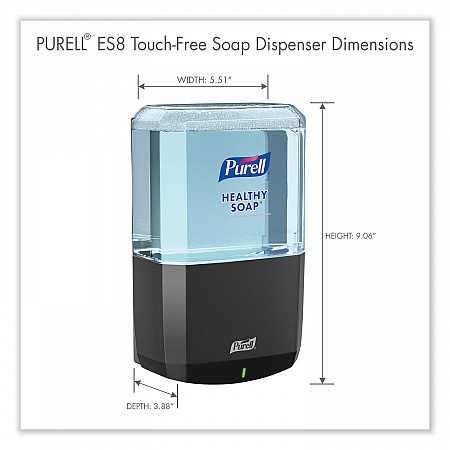 ES8 Soap Touch-Free Dispenser, 1,200 mL, 5.25 x 8.8 x 12.13, Graphite (773401)