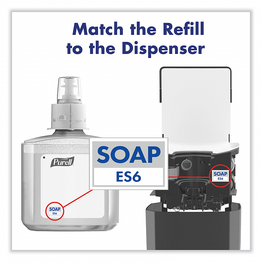 ES6 Soap Touch-Free Dispenser, 1,200 mL, 5.25 x 8.8 x 12.13, Graphite (643401)
