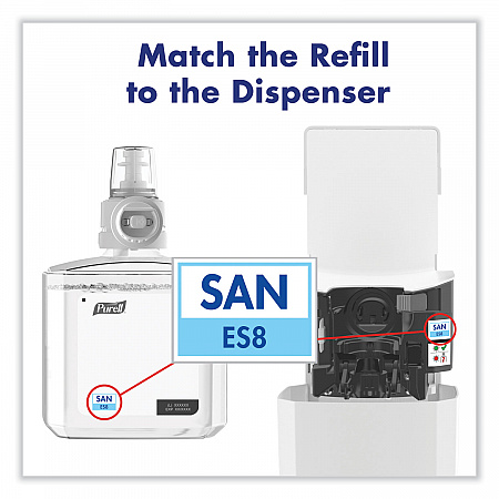 ES8 Touch Free Hand Sanitizer Dispenser, 1,200 mL, 5.25 x 8.56 x 12.13, White (772001)